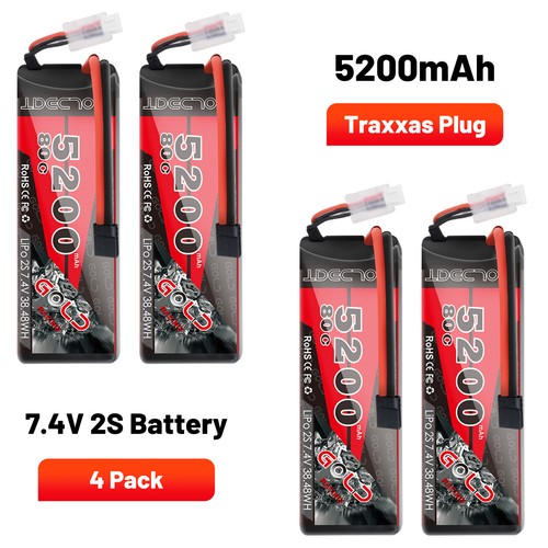 4pack 80c 5200mah rc - rc, 2s